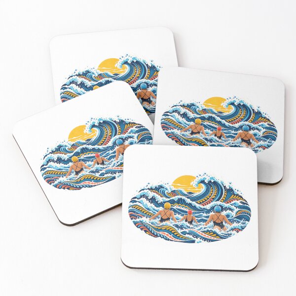 Item preview, Cold Water Swimming Winter Sea Dip Patterned Waves designed and sold by TeNovaStudio.