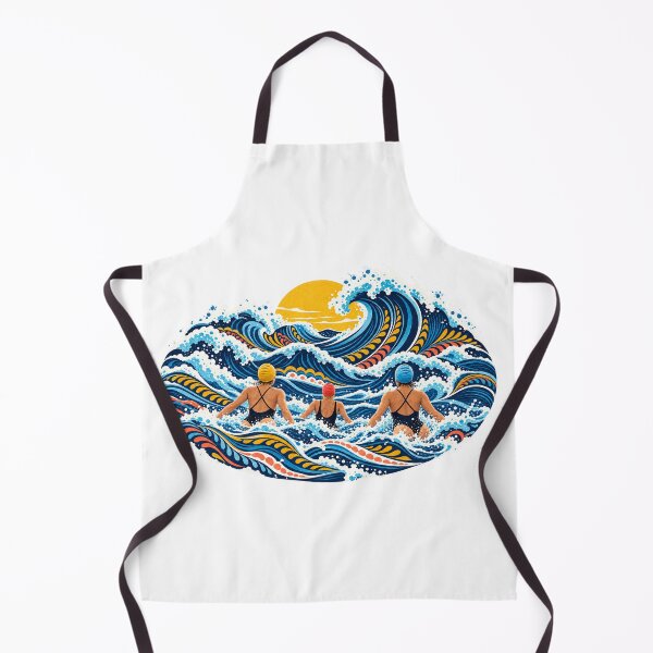 Item preview, Cold Water Swimming Winter Sea Dip Patterned Waves designed and sold by TeNovaStudio.