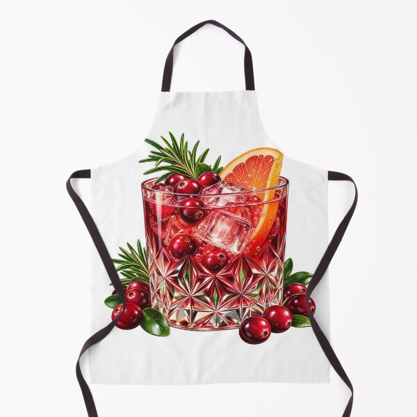 Item preview, Cranberry Mocktail Cut Glass Festive Drink Art designed and sold by TeNovaStudio.