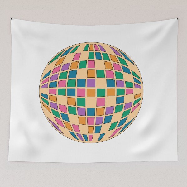 Item preview, Retro Mid Century Modern Colorful Disco Ball Graphic designed and sold by Vision Crafted.