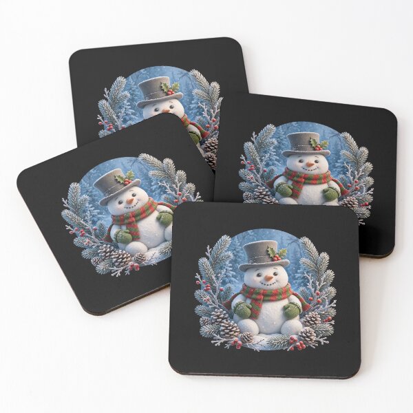 Item preview, Cute Snowman with Top Hat and Scarf in Snow  designed and sold by Deepsleepstudio.