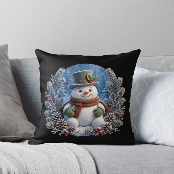 Item preview, Cute Snowman with Top Hat and Scarf in Snow  designed and sold by Deepsleepstudio.