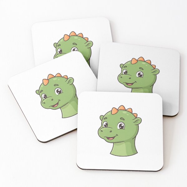 Item preview, Cute Baby Dinosaur Head Simple 2D Cartoon Style designed and sold by CraftyUniverse.