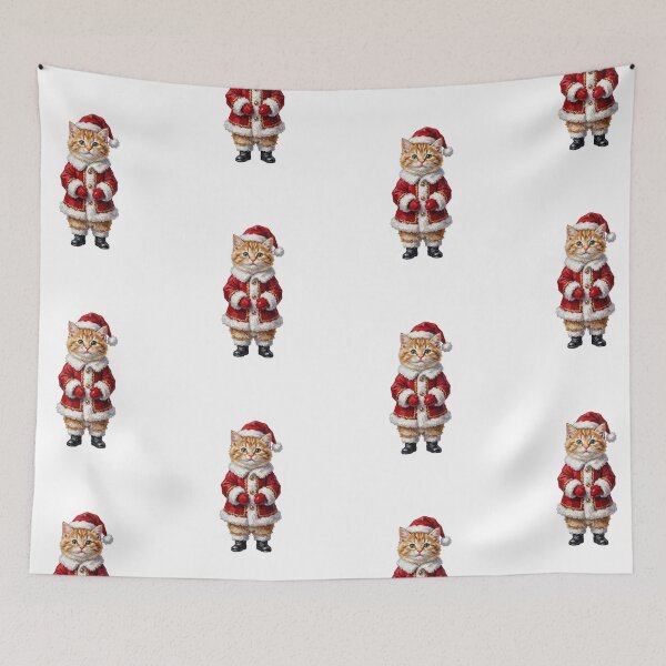 Item preview,  Cute Christmas Cat Wearing Santa Suit – Festive Ginger Tabby Kitten Holiday  designed and sold by SOUFIANE1991.
