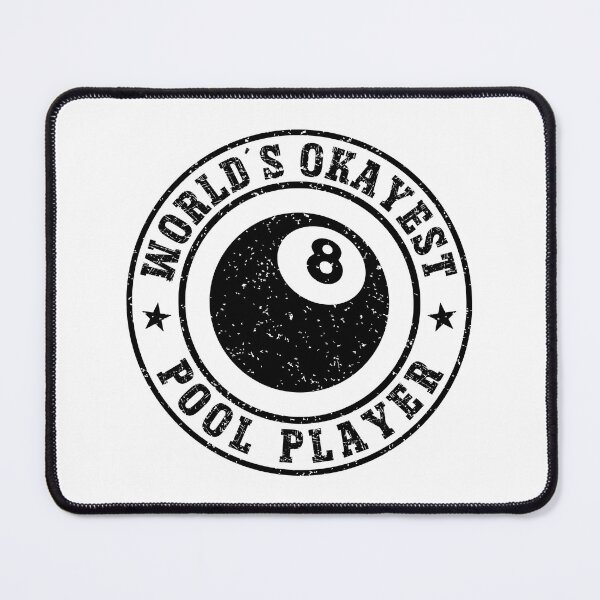 Item preview, World's Okayest Pool Player - Vintage Distressed 8 Ball Billiards Badge designed and sold by Dmetalx Art Apparel.