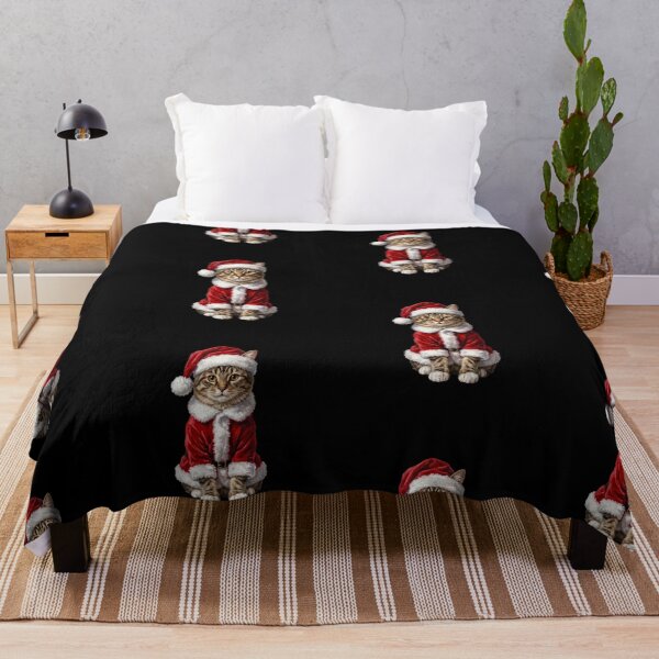 Item preview, Cute Christmas Cat Wearing Santa Suit designed and sold by SOUFIANE1991.