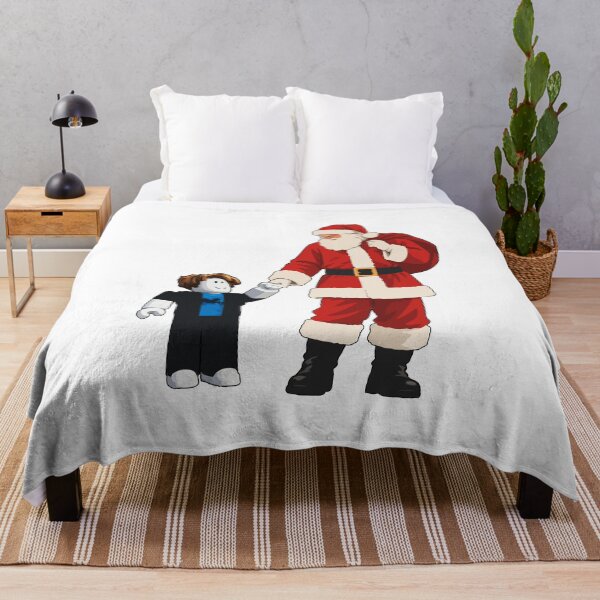 Item preview, Santa Claus Holding Hands with a Roblox Style Gamer – Funny Christmas Gaming Art designed and sold by BrainBubbleArt.