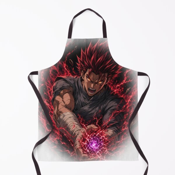 Item preview, Red Aura Martial Artist Anime All Over Print designed and sold by Tomasz Raszka.