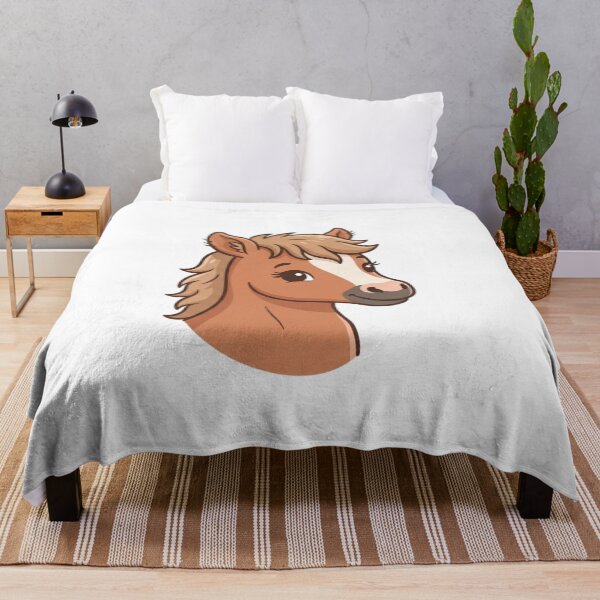 Item preview, Cute Baby Horse Head Simple 2D Cartoon Style designed and sold by CraftyUniverse.