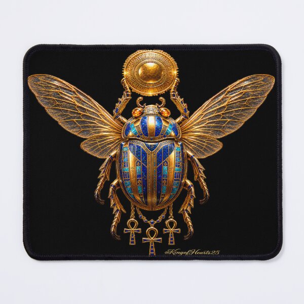 Item preview, KHEPRI DAWN - Egyptian Scarab God Gold Streetwear designed and sold by KingofHearts25.