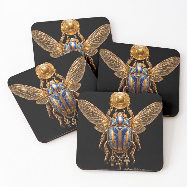 Item preview, KHEPRI DAWN - Egyptian Scarab God Gold Streetwear designed and sold by KingofHearts25.