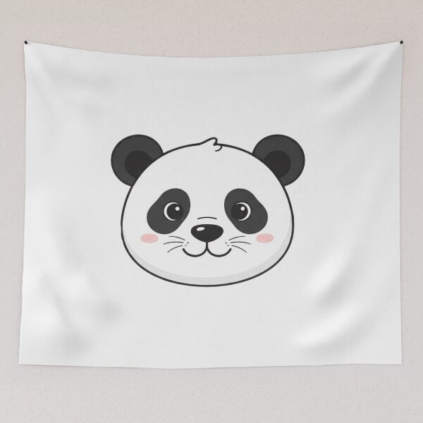 Item preview, Cute Baby Panda Head Simple 2D Cartoon Style designed and sold by CraftyUniverse.