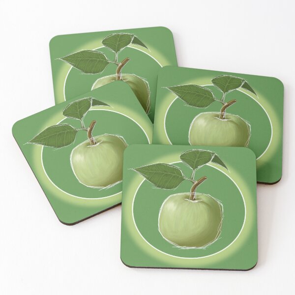Item preview, Green Apple - Green BG designed and sold by lavenderXblue.