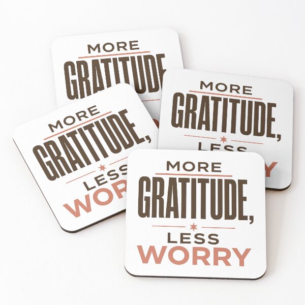 Item preview, More Gratitude Less Worry Mindful Wellness designed and sold by BernoNickel.