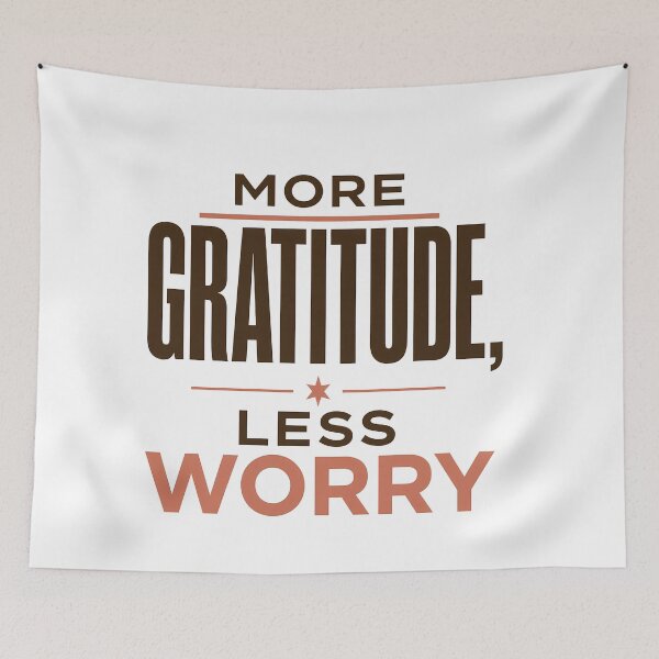 Item preview, More Gratitude Less Worry Mindful Wellness designed and sold by BernoNickel.