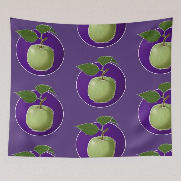 Item preview, Green Apple - Purple BG designed and sold by lavenderXblue.
