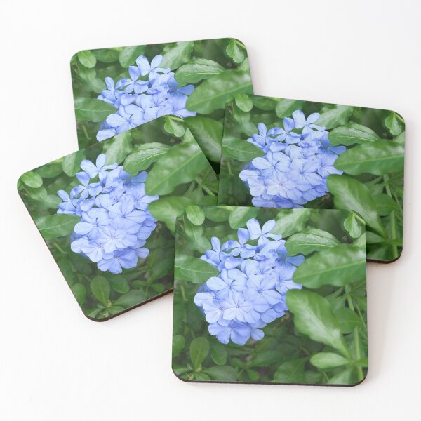 Item preview, Small blue flowers with lush green leaves designed and sold by Puerto Rico paintings.