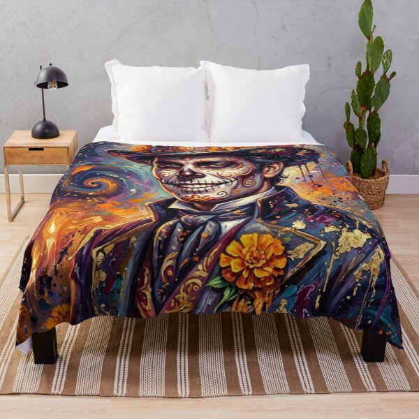 Item preview, Catrín Calavera Day of the Dead Expressionist Gold designed and sold by JonelleTshirts.
