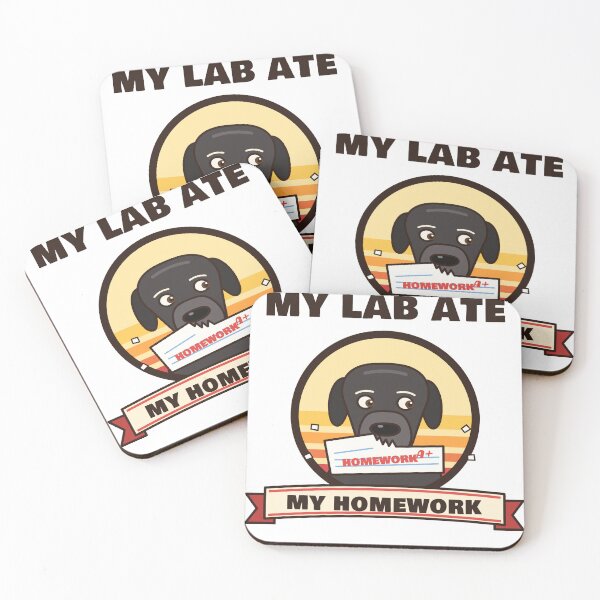 Item preview, My Lab Ate My Homework Funny Black Labrador designed and sold by LeoLeonardiArt.