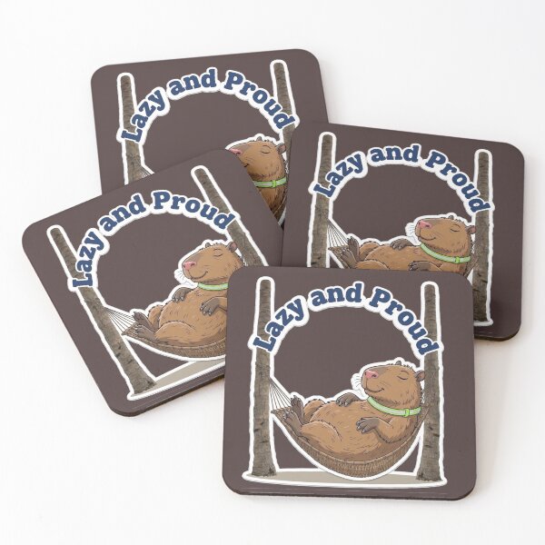 Item preview, Cute Lazy and Proud Capybara in Hammock Chill Vibes Sticker designed and sold by MeliMedO Art.
