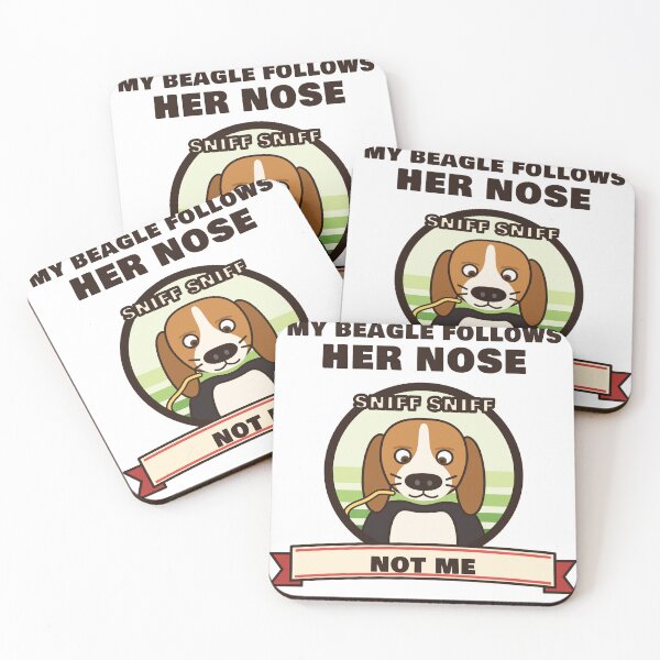 Item preview, My Beagle Follows Her Nose Not Me Funny Beagle designed and sold by LeoLeonardiArt.