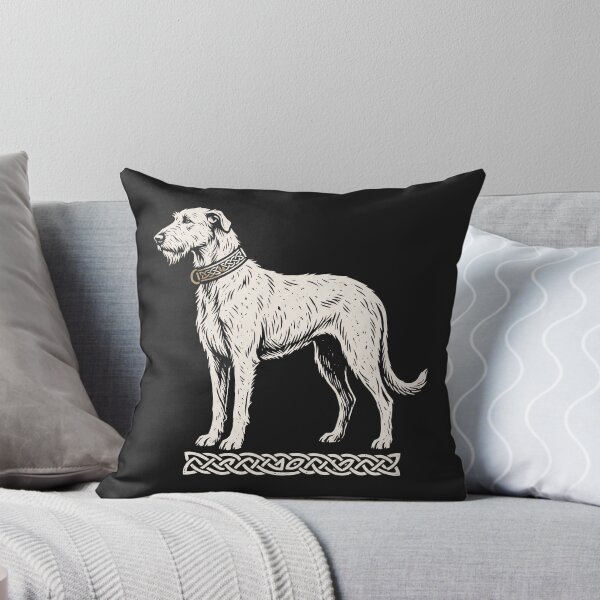 Item preview, Irish Wolfhound – Celtic Knot Linocut designed and sold by Odd World.
