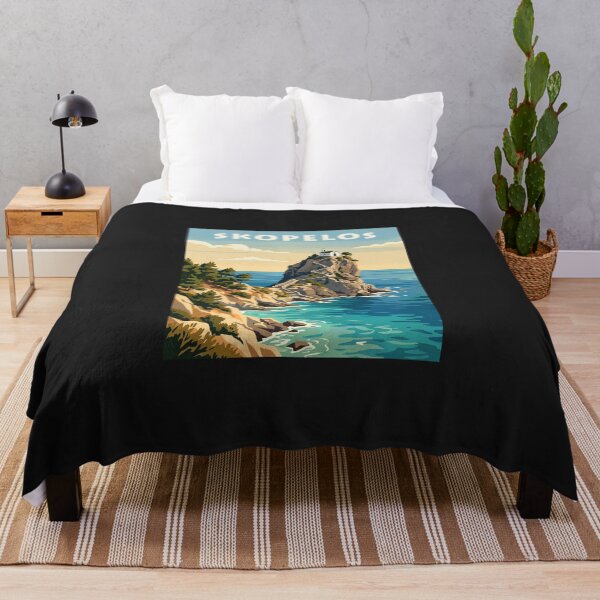 Item preview, Skopelos Agios Ioannis Chapel – Vintage Greek Island Travel Poster designed and sold by Odd World.