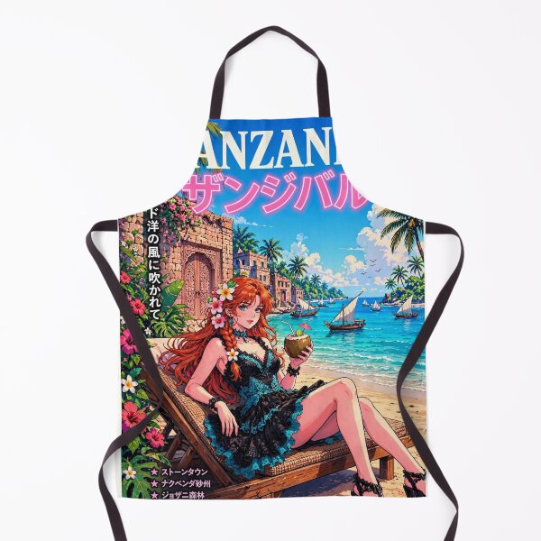 Item preview, Zanzibar, Tanzania — The Red-Haired Witch of the Turquoise Shores. designed and sold by DibujandoPorfa.
