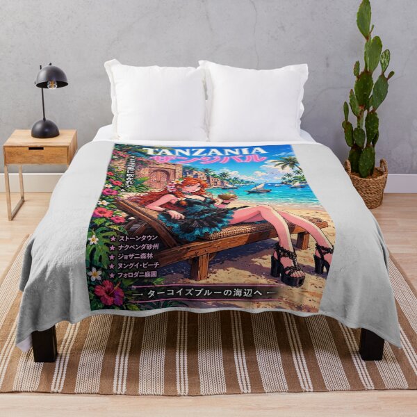 Item preview, Zanzibar, Tanzania — The Red-Haired Witch of the Turquoise Shores. designed and sold by DibujandoPorfa.