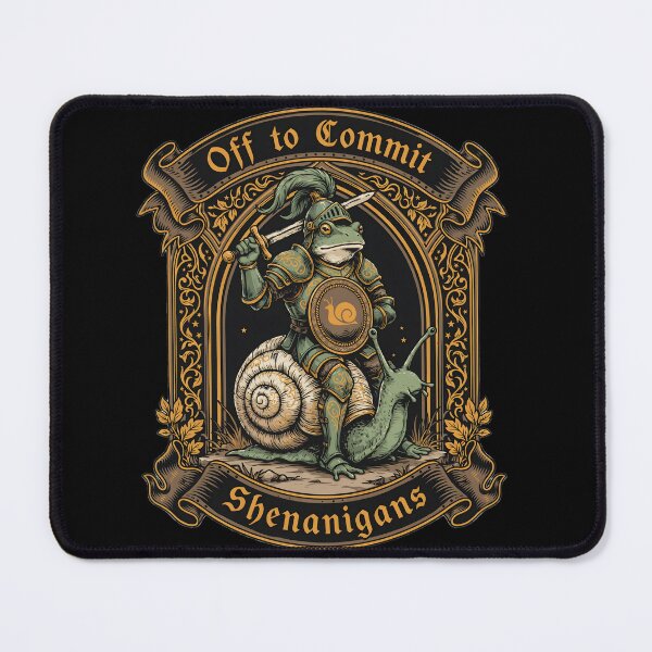 Item preview, Off to Commit Shenanigans Frog Medieval Animal Meme designed and sold by Redgiant87x.
