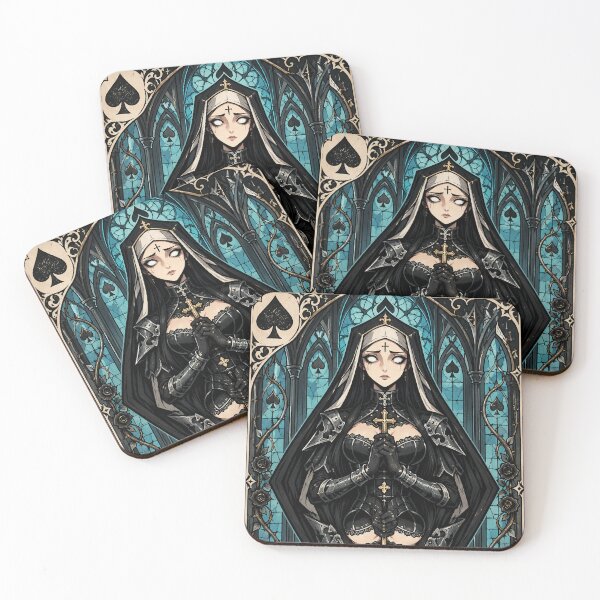 Item preview, Dark Fantasy Gothic Nun Ace of Spades Anime Card designed and sold by Pixel-Perfecto.