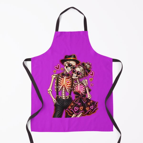 Item preview, Skeleton Couple T-Shirt Neon Hearts Romantic Halloween Graphic designed and sold by Sparklershop.