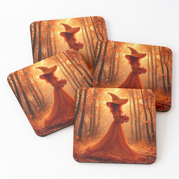 Item preview, Enchanted Autumn Witch in the Pumpkin Forest designed and sold by WhimsyWink.