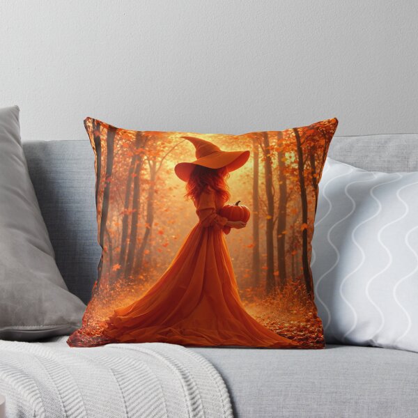 Item preview, Enchanted Autumn Witch in the Pumpkin Forest designed and sold by WhimsyWink.