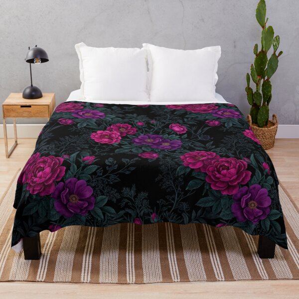 Item preview, Dark Moody Floral Roses Garden Pattern designed and sold by Owcomm.
