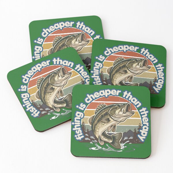 Item preview, Retro Bass Fishing Is Cheaper Than Therapy designed and sold by Canislupus80.