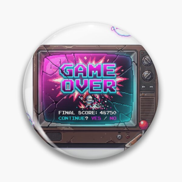 Item preview, Retro Arcade Game Over Pixel Art designed and sold by Rahat3344.