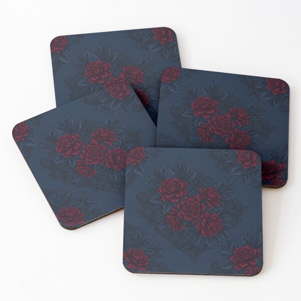 Item preview, Vintage Dark Red Roses Floral Pattern designed and sold by Owcomm.