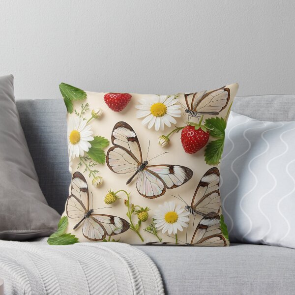 Item preview, Ultra Realistic Glitter Butterfly Strawberry Pattern designed and sold by wallpapersarts.