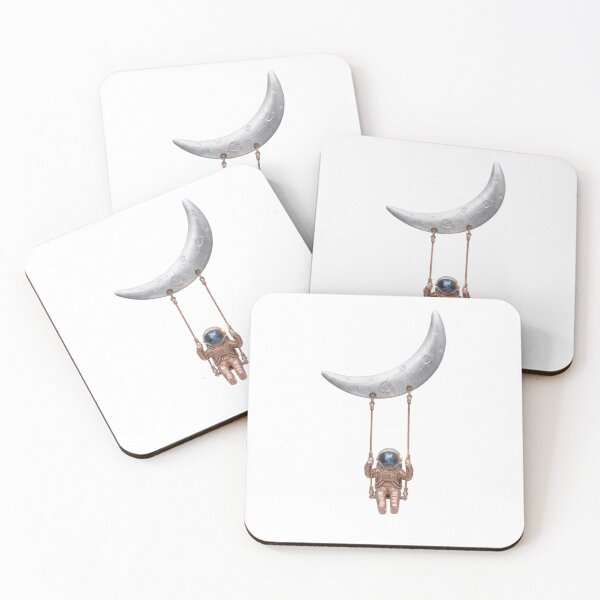 Item preview, Astronaut on a Minimalist Lunar Swing designed and sold by Suzel-store.
