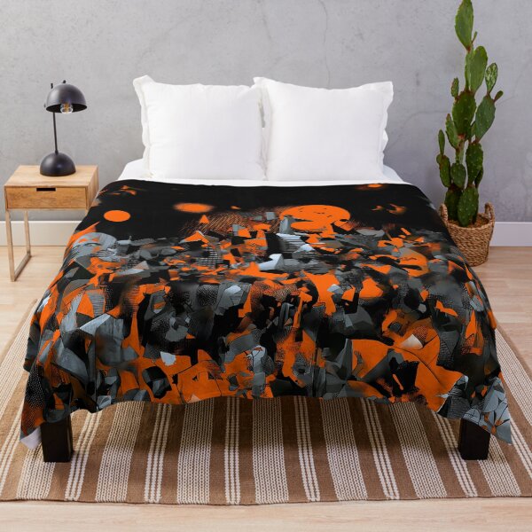Item preview, Abstract Orange Glitch Shard Mask Chaos Art designed and sold by Lunat1kk.