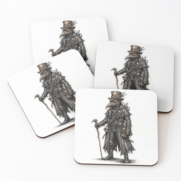 Item preview, Steampunk Plague Doctor Illustration Art designed and sold by Rahat3344.