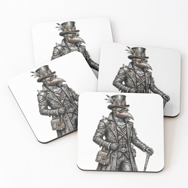 Item preview, Steampunk Plague Doctor Gear and Coat Art designed and sold by Rahat3344.