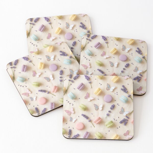 Item preview, Cute Realistic Butterfly French Macarons Pattern designed and sold by wallpapersarts.
