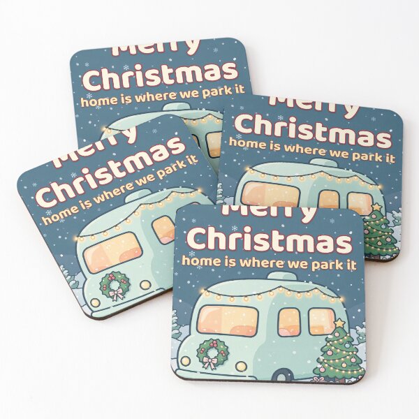 Item preview, Merry Christmas Camper Van Home Is Where We Park It designed and sold by porchswings.