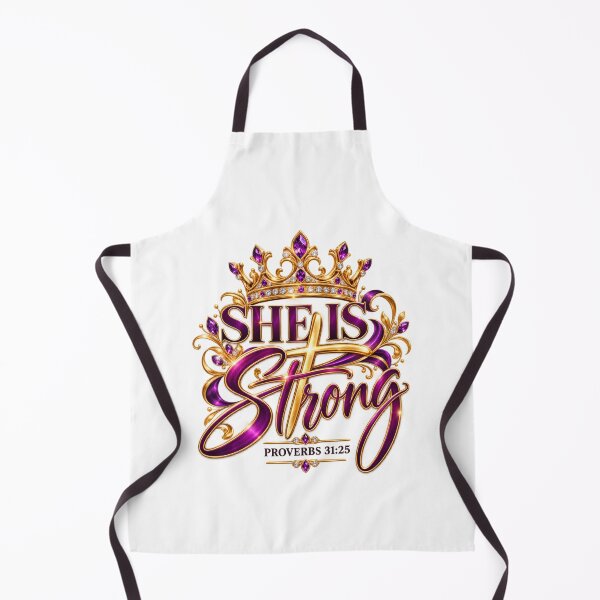 Item preview, She Is Strong (Proverbs 31:25) (Purple & Gold) designed and sold by Manifest of Creations.