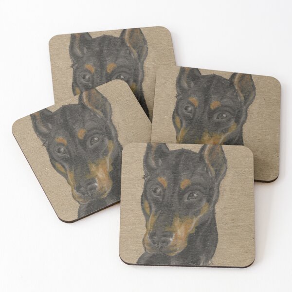 Item preview, Doberman Portrait Colored Pencil Dog Art designed and sold by PixelBrujeria.