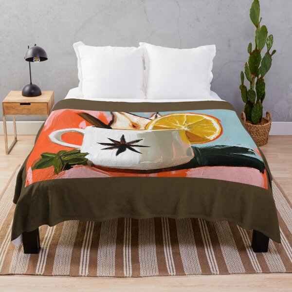 Item preview, Embrace Cozy Coffee Moments with Lemon, Cinnamon, and Star Anise in Bold Abstract Colors designed and sold by OlfactoART Studio.