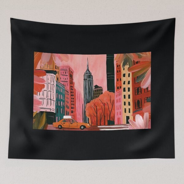 Item preview, Capture the Energy of New York City in Fall- Urban Street Art and Iconic Yellow Cab designed and sold by OlfactoART Studio.
