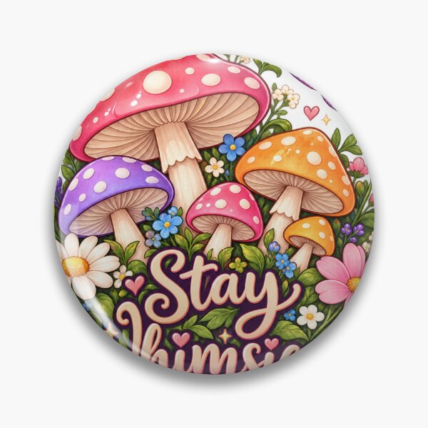 Item preview, Stay Whimsical – Magical Mushroom and Wildflower Art designed and sold by titli-arts.